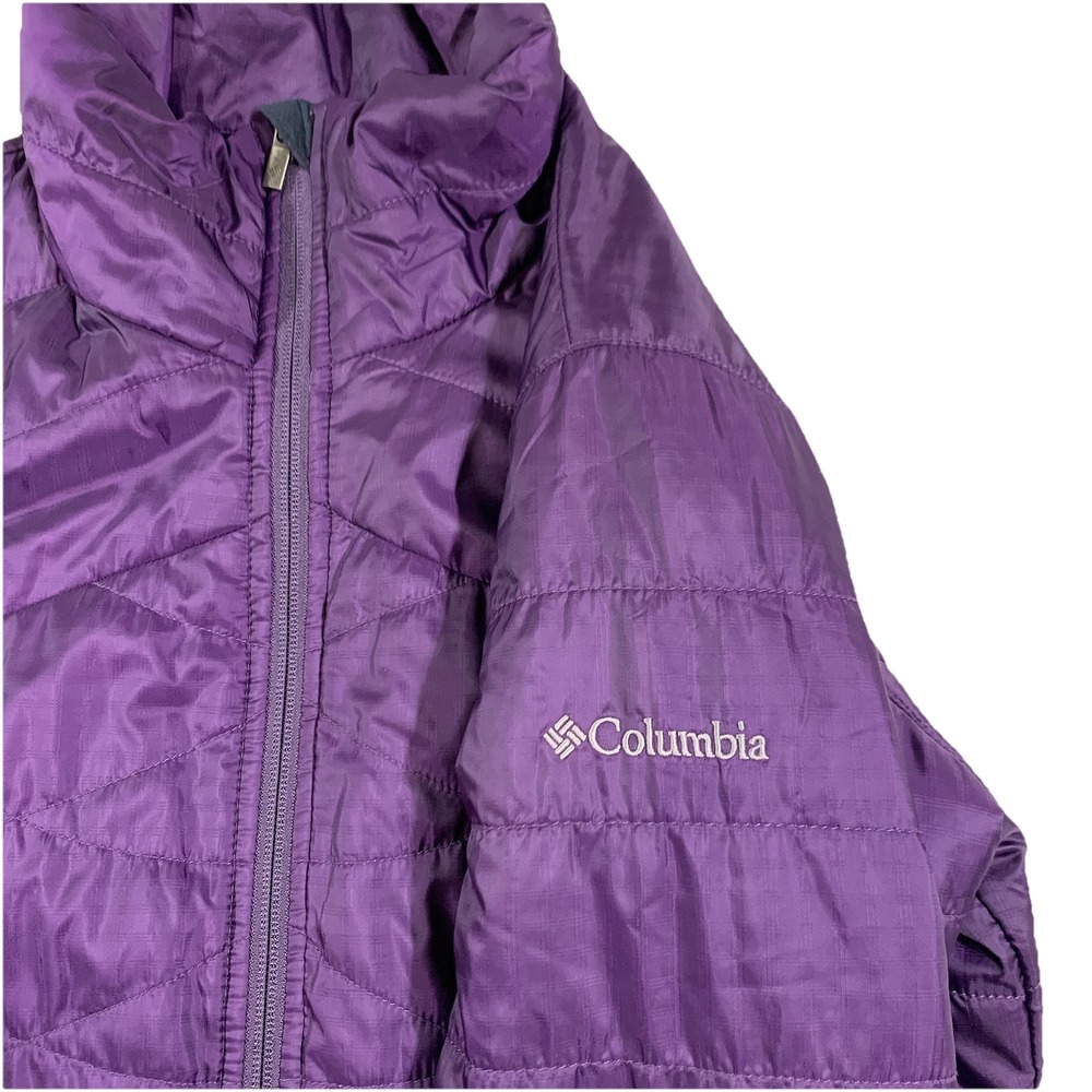 COLUMBIA Omni Heat Onmi Shied Advance Repellency Purple Coat Full Zip Women's M - Picture 7 of 10